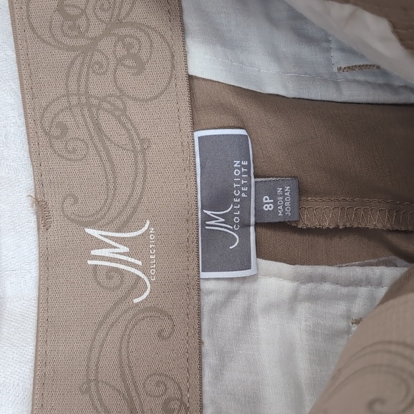 JM Collections Petite Khaki Straight Leg Pants Size 8P - Picture 4 of 4